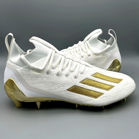 Adidas Adizero Primeknit Cleats White Gold GX5100 Men's Size 13 New